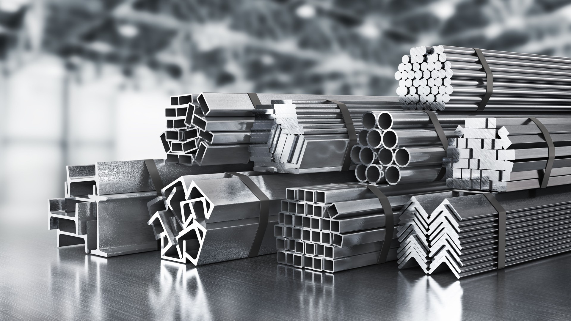 Premium-grade structural steel and alloy materials used for welding and fabrication projects in the Bay Area