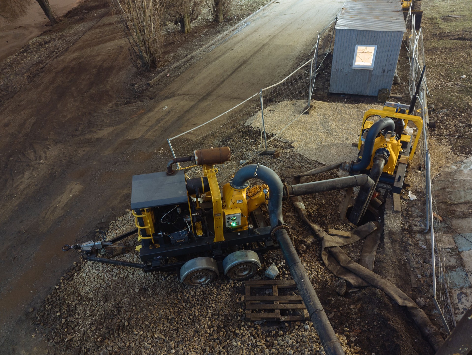 Mobile pipe welding for heavy equipment maintenance at construction yard in Northern California